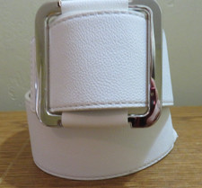 Women's 2" Wide High Waist Fashion FAUZ LEATHER STRETCH ELEASTIC BELT