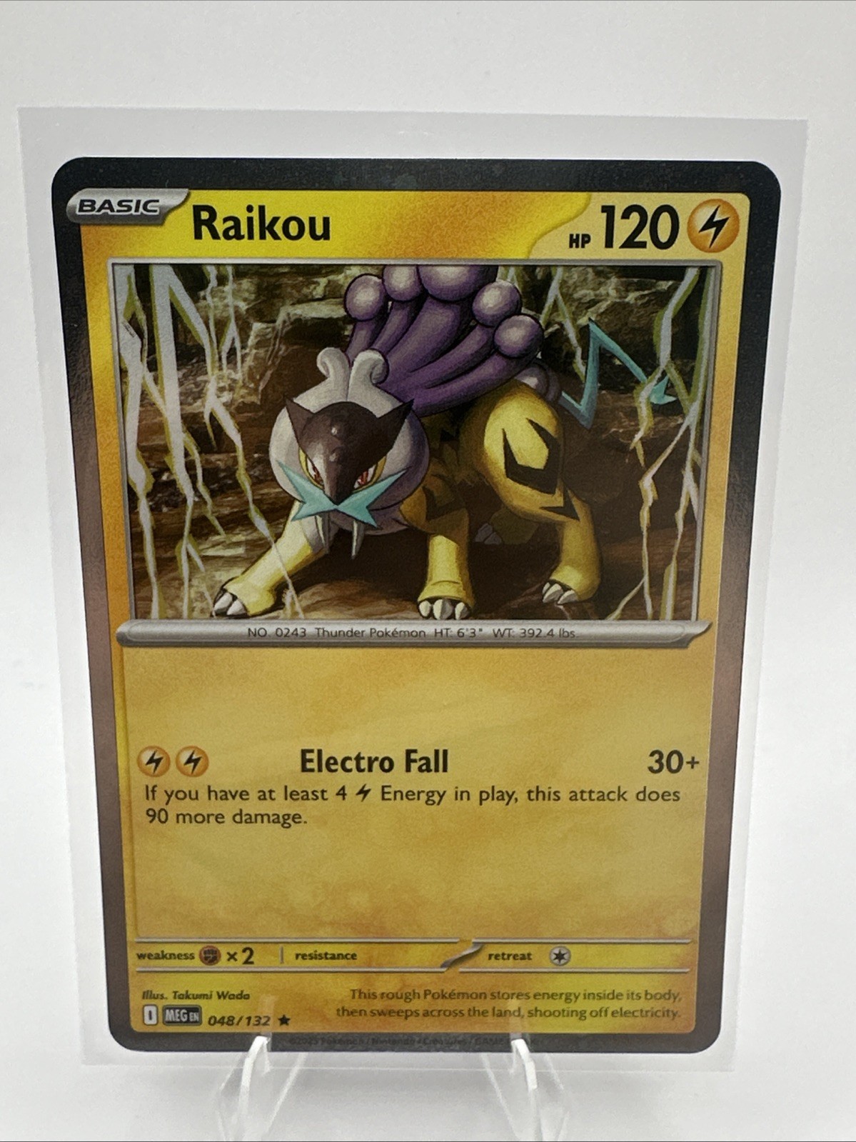 Pokémon TCG Mega Evolutions Raikou #48/132 Cosmos Holo Rare