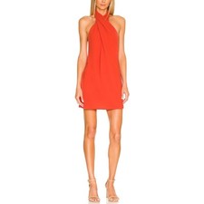 Show Me Your Mumu 'Jasmine' Red Open Back Crinkle Criscross Halterneck Dress