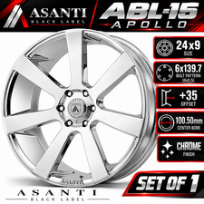 Asanti Black Label Abl-15 Apollo 24x9 6x139.7 35 Cb 100.50mm Chrome Set Of 4