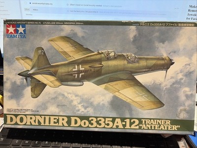 Tamiya 1/48 Scale Dornier Do 335A-12 Trainer ''Anteater'' Model Aircraft MIB