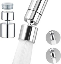 360  Swivel Kitchen Faucet Aerator 2-Flow Sprayer Head 55/64 Female Thread