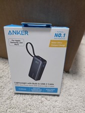 Anker - Nano Power Bank 10,000mAh, 30W w/ Built-In USB-C Cable - Black