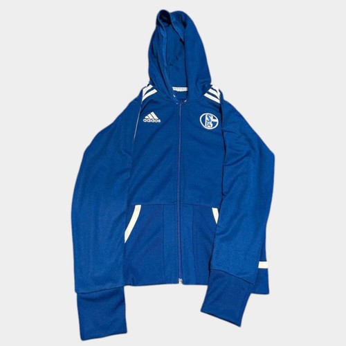 FC Schalke 04 Fußball Training Top Zip Hoodie Jacke 2010 Adidas Erwachsene M - Bild 1 von 4
