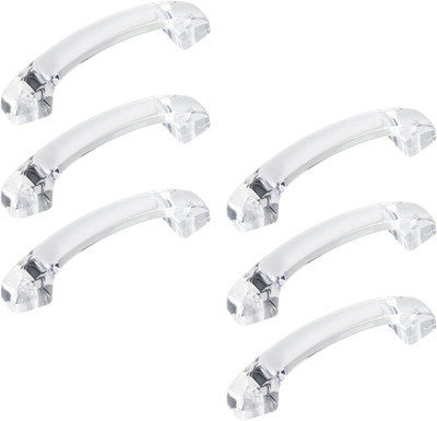 Set of 6 Clear Acrylic Cabinet Handle Pull Hardware Furniture Connection Arch Ha