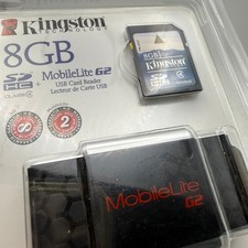 Kingston 8GB SDHC Card MobileLite G2 USB Reader FCR-MLG2 SD4/8GB