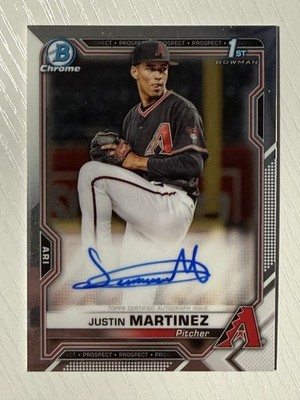 Justin Martinez 2021 Bowman Chrome Prospects Auto Autograph Diamondbacks