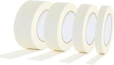 4 Rolls White Masking Tape 2 1 3/4 1/4 inch Wide, Multi Size Assorted General
