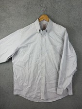 Brooks Brothers Shirt Mens 17 34/35 White Check Madison Non-Iron Long Sleeve
