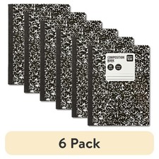 College Ruled Composition Notebook 7.5 x 9.75 Inch 80 Sheets 6 Pack Marble