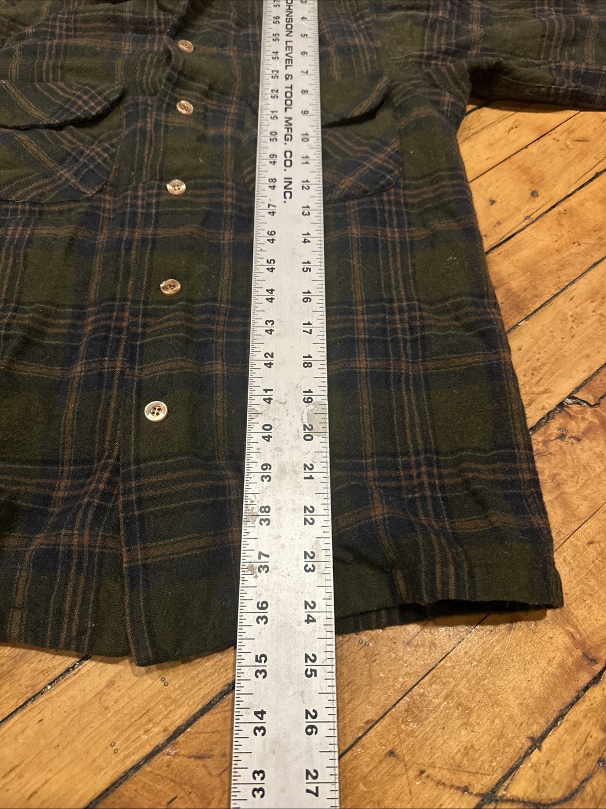 (Missing Button) 60’s Pendleton Board Shirt Loop … - image 7