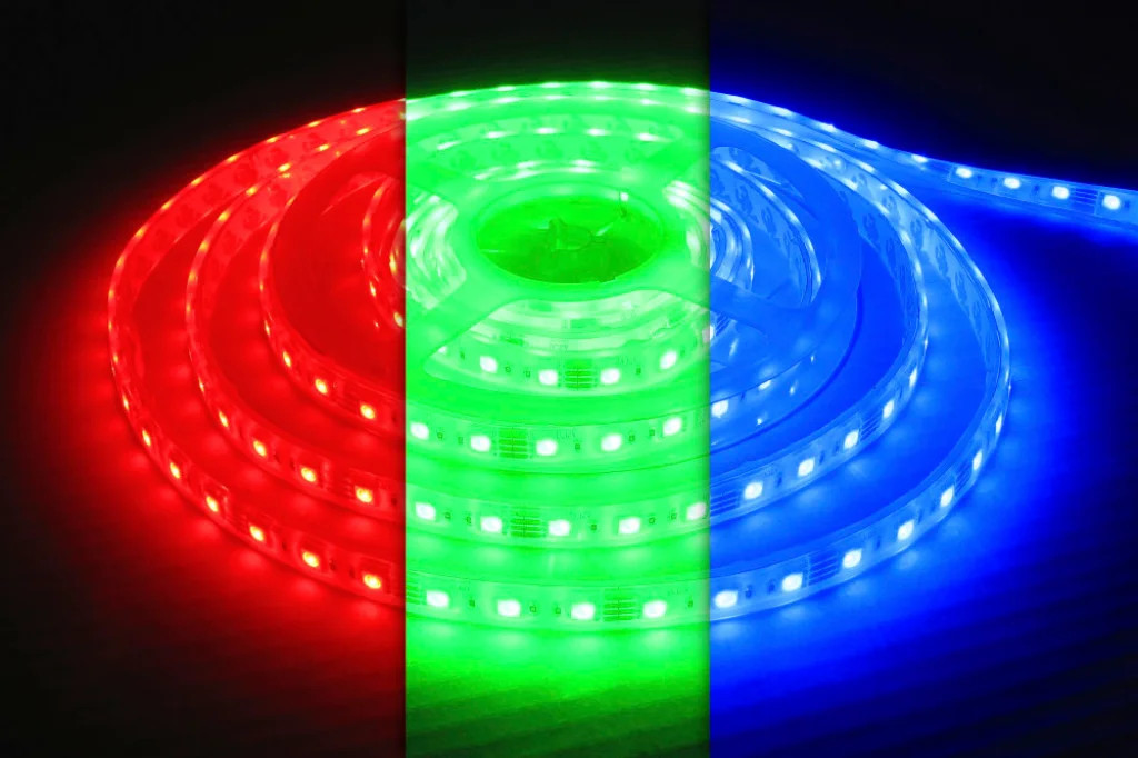 LED Tape RGB 24v 12mm 5m Reel IP65 14.4w/M 10m Max Integral ILSTRGBB379E