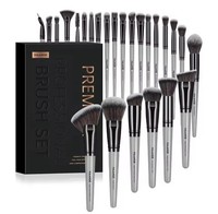 Maange Makeup Brush Set 25Pcs Professional Makeup Brushes Very Rare Grey/Black
