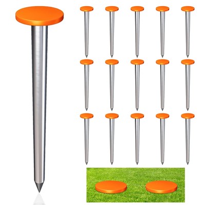10Pack Low Profile Survey Stakes Stainless Steel Heavy Duty Survey Markers St...