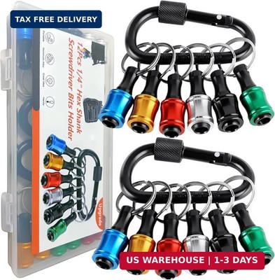 12PCS Bit Holders 1/4 Socket, Hex Shank Screwdriver Bit Holder for Impact Driver