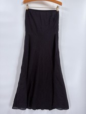 VTG J Crew SM Black Strapless Dress Lined Fit and Flare Textured Cotton SU 2004