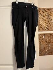 7 For All Mankind Double Knit Skinny Jegging Black Size 27 Gently Worn