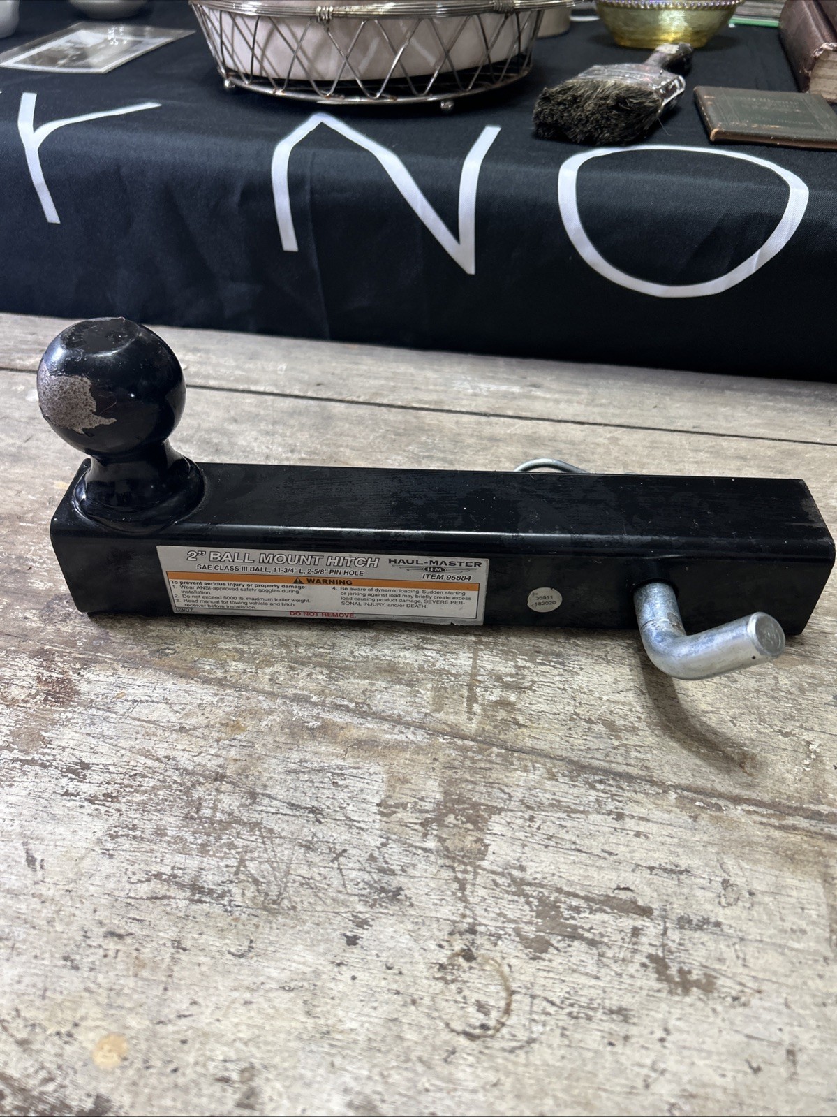 Haul-Master 2 Inch Ball Mount Hitch SAE Class III Heavy Duty Steel Trailer Hitch