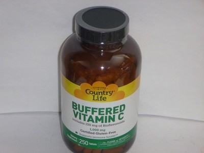 Country Life Buffered Vitamin C 1000mg With Bioflavonoids 150mg 200ct- Exp3/27