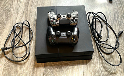 Sony PlayStation 4 500GB, W/ Power Cable, HDMI Cable, and 2 PS4 Controllers,