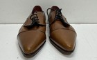 Octavio Vallejos Brown Leather Cap Toe Pointed Oxford Dress Shoes Size 44 — photo 2