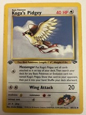 Koga's Pidgey 49/132 Gym Challenge 1st Edition on eBay