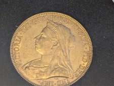1894 Queen Victoria Veiled Old Head & St George - 22ct Gold Full Sovereign
