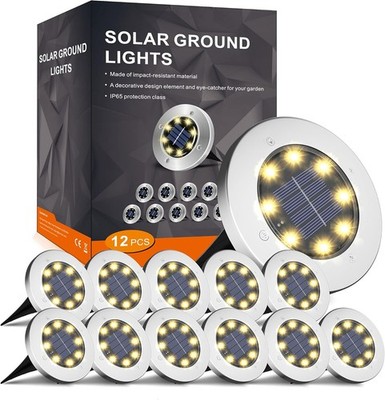 Solarleuchten Garten 12 Stück LED 600 mAh 12V Außenleuchte Gartenbeleuchtung
