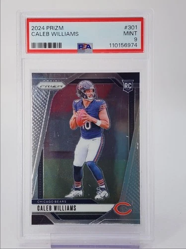 CALEB WILLIAMS 2024 PANINI PRIZM ROOKIE FOOTBALL BEARS C RC PSA 9 Q0004