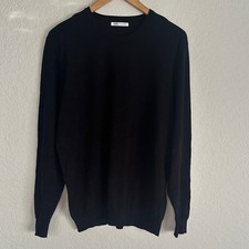 Zara Black Sweater Men  s Large Viscose Fall Minimalist Classic Stretchy