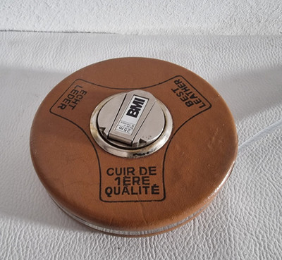 BMI Rollmaßband Maßband 25m Lederkapsel Vintage Band Kurbel vintage