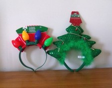 2 Christmas Headbands NEW 
