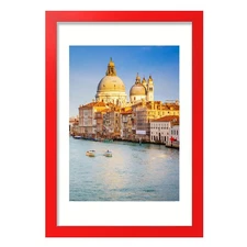 11x17 Picture Frame Red Made of Solid Wood Photo Frames Display Pictures 8x12...