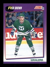  1991 Rob Brown 246 Whalers   Score Hockey Sports Trading Card 