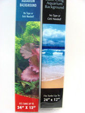Aquarium Decorations Static Cling Aquarium Backgrounds - Set of 2 Pkgs