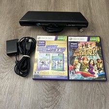 Microsoft Xbox 360 Kinect Sensor Bar 1414 with 3 Games Cord Bundle Tested Works