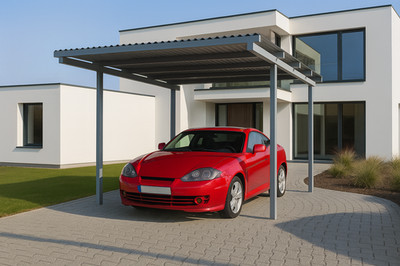 Alu Carport 3 x 5 m Komplettset   Alu Wellplatten 76/18 , wetterfest & robust