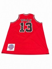Autographed/Signed Joakim Noah Chicago Red Basketball Jersey Beckett BAS COA
