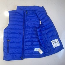 Polo Ralph Lauren Youth Puffer Vest Blue Large 14/16 Royal Logo