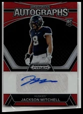 2024 Panini Prizm Draft Picks #DPA-JML Jackson Mitchell Autographs Red #/199