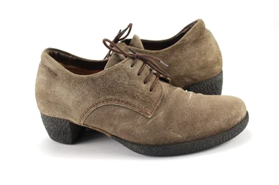 Think Gr.39 Damen Schnürschuhe Slipper Loafers Wildleder Braun Natur P 235 - Bild 1 von 4