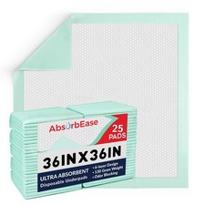 Ultra Absorbent XLarge Bed Pads 36x36 Pack of 25 - Highly Absorbent Underpa...