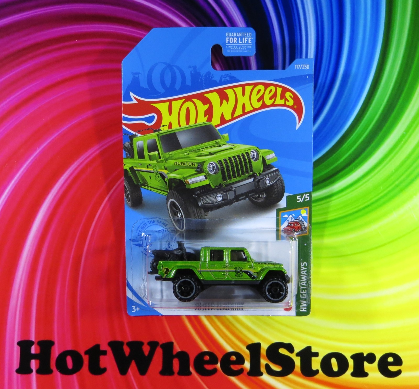 2021  Hot Wheels   Mojito Green    '20 JEEP GLADIATOR    Card #117   HW49-010922