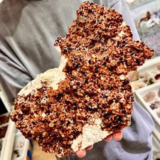 3LB Coexistence of natural crystal garnet and pyrite mineral specimens