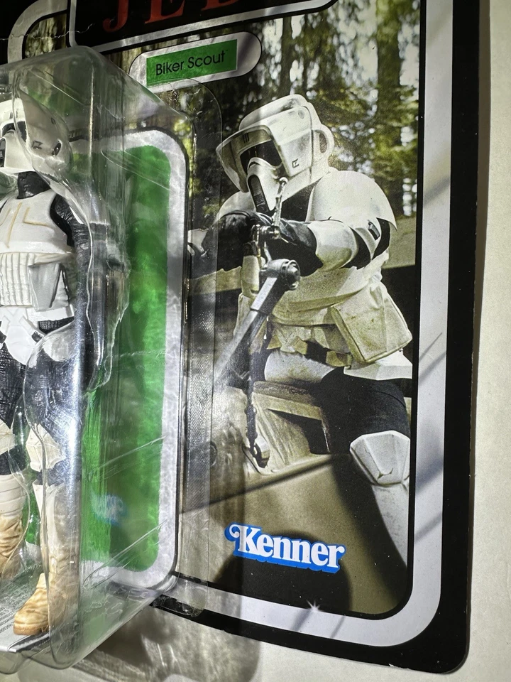 Figura Hasbro Star Wars Serie Negra ROTJ Aniversario Biker Scout 6" Nueva Sellada Foto 3 de 4
