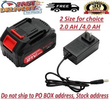 21V Lithium Battery - 2.0 Ah/4.0 Ah Battery with Charger Adapter Led Indicator