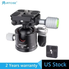 Camera Tripod Ball Head 28MM Tripod Head All Metal CNC Ball Head W/ QR Plate
