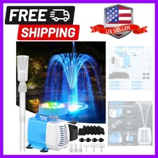Submersible Pump RGB Pond Filter System Kits,3-in-1 Pond Filter Fountain with...