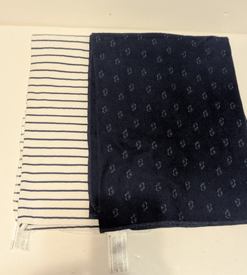 Carter's One Size Lot Of 2 Cotton Flannel Receiving Baby Blankets Blue Turtles