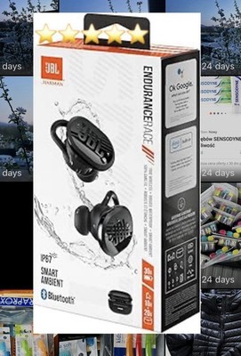 Brand NEW JBL Endurance Race True Wireless In-Ear Earbuds  Black IP67 Bluetooth